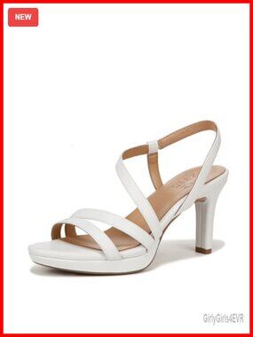 Naturalizer Brenta Heeled Platform Sandal Round Toe 3 1/4" High Heel